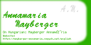 annamaria mayberger business card